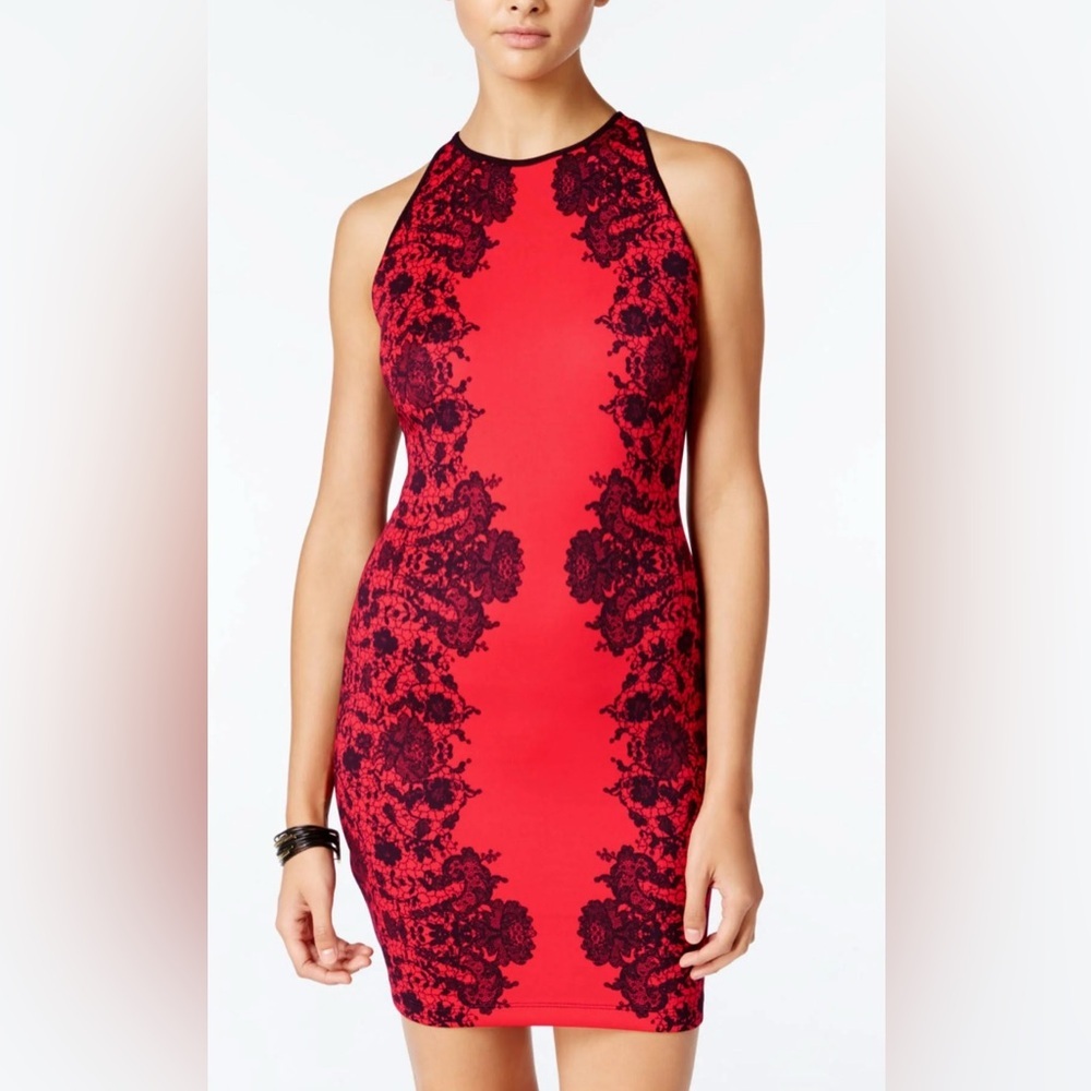 Red and Black Dress